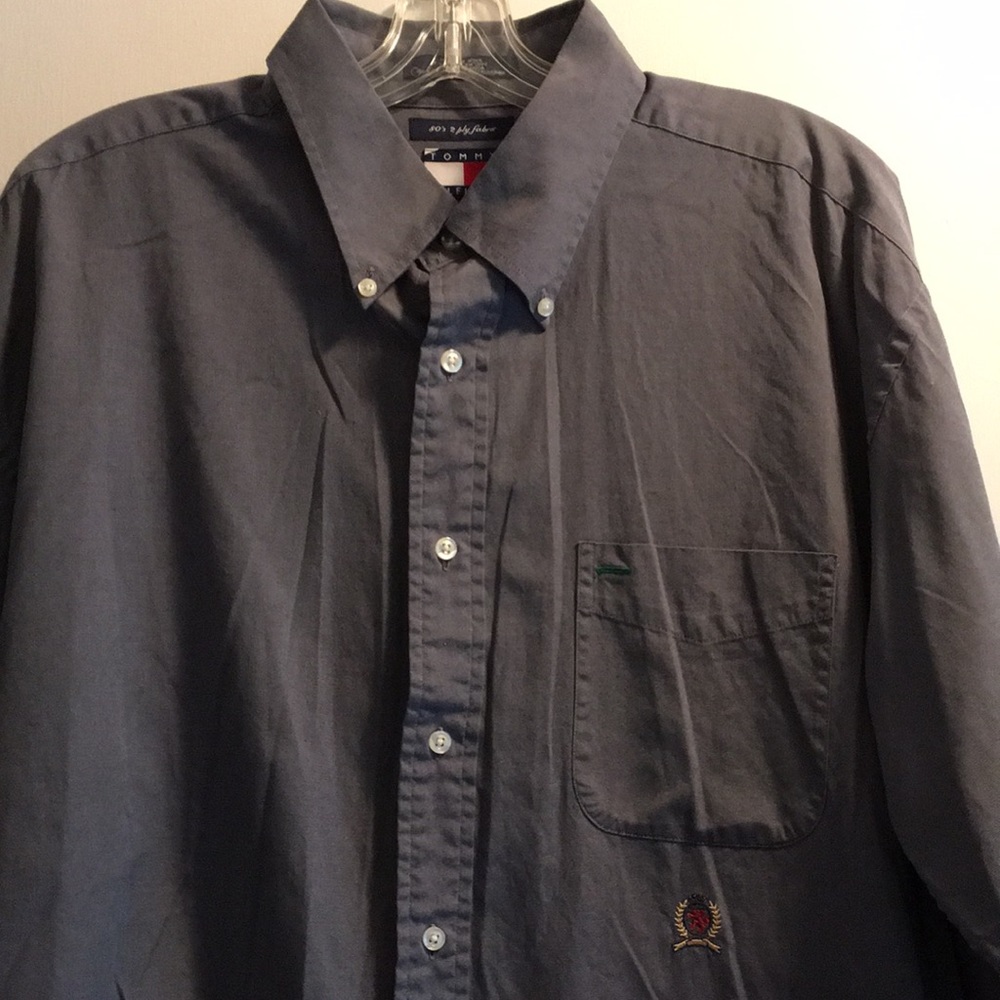 Tommy Hilfiger Mens Button Down SZ XL Gray New Without Tags